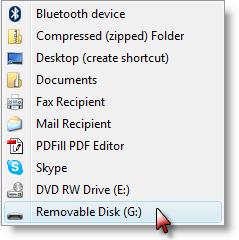 a flash drive should you wish to do so (one can use the right-click