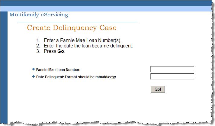 Creating a Delinquency Case T create a delinquency case in the Delinquency Early Warning System (DEWS), fllw these steps. Step 1. Select Create a Delinquency Case frm the Delinquency Case Menu.