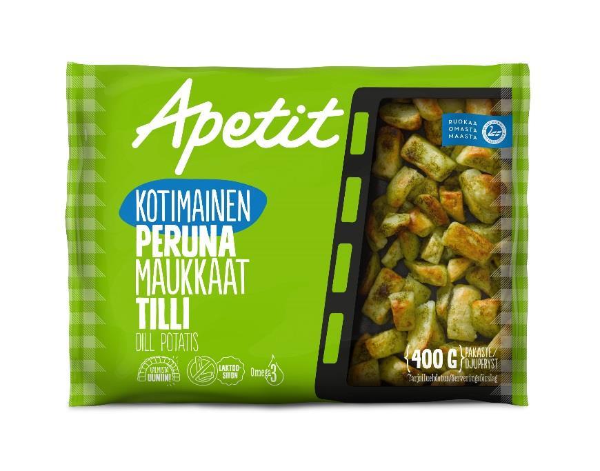 Apetit Kotimainen range sales were up Sales of the Apetit Kotimainen product range continued to grow, and were 3 per cent higher than in the same period in 2013.