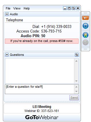 Question & Answer All questions will be taken electronically To ask a question please utilize the Question portion of your GotoWebinar Screen as shown below and hit send.