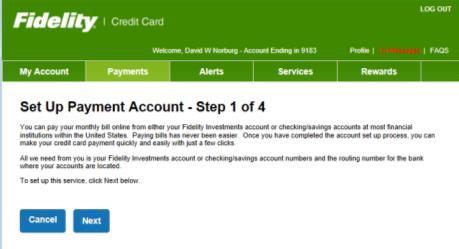 On the Set Up Payment Account Step 3 screen, review your account setup. If correct, then select Submit. Otherwise, select Back to correct the information.