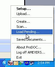 Selecting the Pending Folder The Pending folder will open allowing you to select the