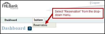 From the drop-down menu, select Reservation. Ensure the correct round displays in the Select Round To Display drop-down menu.