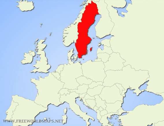Basic Facts on Sweden 10 million people; size of California 50 % of land is covered by forests and 10 % by lakes Major natural resources: forests, iron ore (90 % of EU s resources) and hydro power