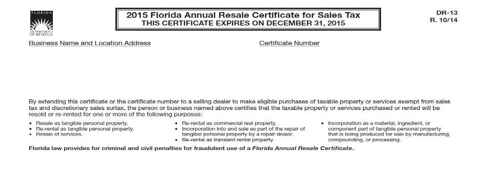 Method 1 Obtain a copy of your customer s current Annual Resale Certificate. You can accept paper or electronic copies.