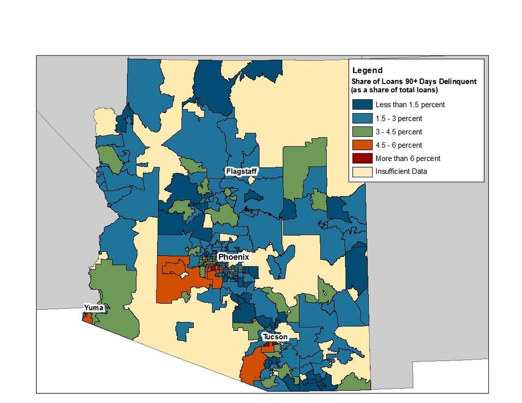 Arizona Data Maps Areas At Risk Of Additional Foreclosures November 2012