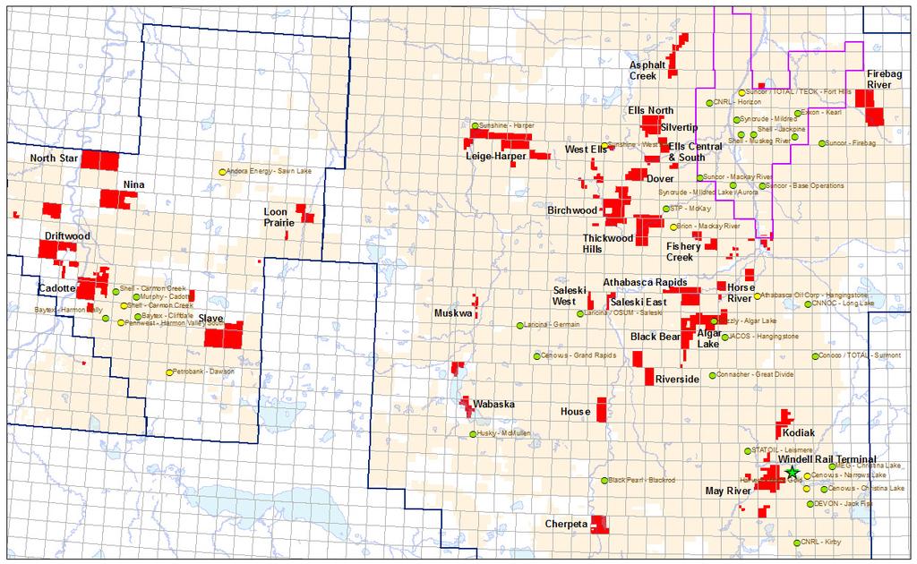 800,000+ Net Acres of Alberta Oil Sands Leases