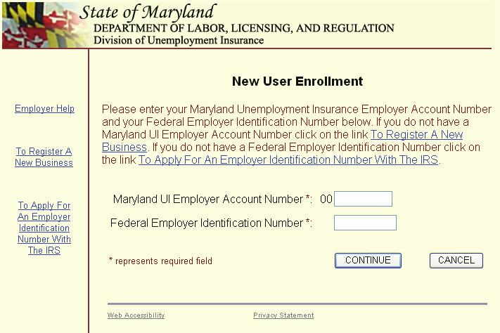 New User Enrollment When you click Enroll Me Now on the Welcome page, you will see the New User Enrollment page.