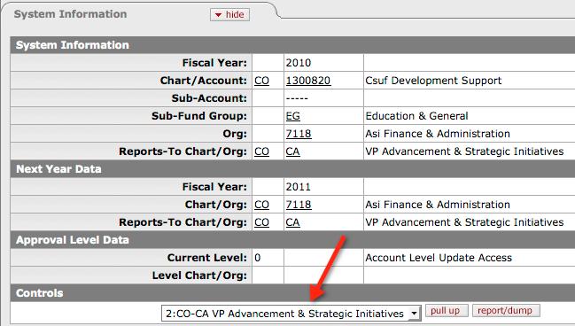 BUDGET CONSTRUCTION TRAINING GUIDE 12 Finding Your Level When you first load the BC document, your highest level is displayed in the System Information tab, Controls section.