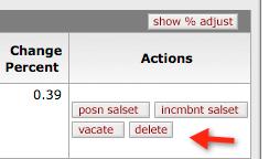 Deleting a Position Funding Line You may delete the funding line by clicking the delete button.