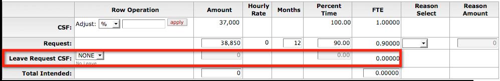 It can exceed 100% if 9-month faculty with summer session contract pooled TBA positions Leave without Pay Request FTE: Calculated from the Request Percent Time Select an Appointment Duration Leave
