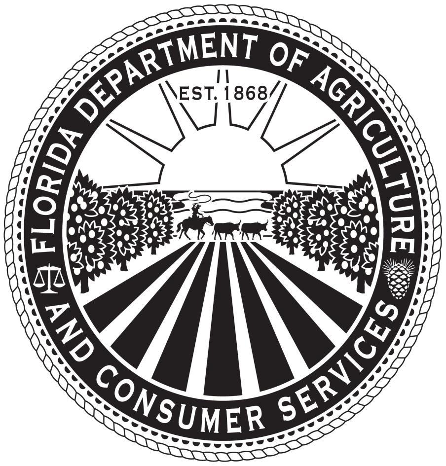 FLORIDA DEPARTMENT OF AGRICULTURE AND CONSUMER SERVICES ADAM H.