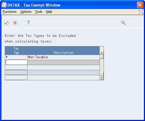 Setting up Pay Types for 1099 Processing 3. On Tax Exempt Window, enter *in the following field and click Enter: Tax Type 4. On Pay Type Setup, click Add.