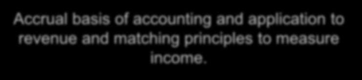Accrual basis of accounting and application to