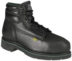 Standards ANSI Z41 PT99 M I/75 C/75, 1 Pair Black Leather Upper Insole and Arch Over Anti-Fatigue Mat Filler