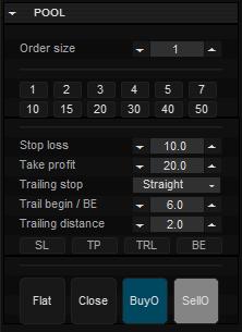 Intuitive Order Management Placing and managing orders could not be easier, faster and more precise. In single order modes, any new order uses the settings of the order panel as default.