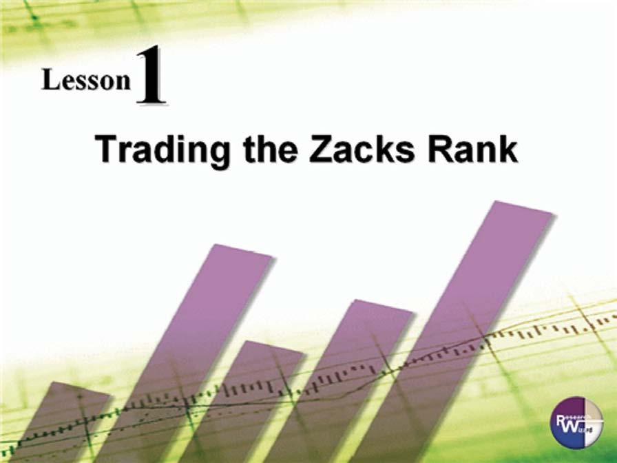 Introduction The Zacks Method for Trading Probably half of the customers who buy the Research Wizard use it for the tool that it is they want to search for stocks, do their own research and test it