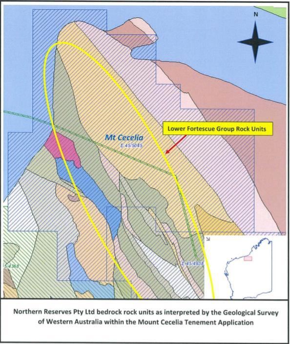 - 3 - Lower Fortescue Group link Of critical geological significance is the fact that some 215 hectares of the project area is comprised of the Hardey Formation of the Lower Fortescue Group, which is