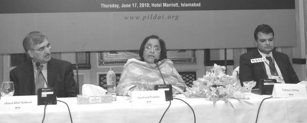 Discussion Dr. Azra Fazal Pechuho MNA, Chairperson National Assembly Standing Committee on Defence, chaired the briefing. She thanked PILDAT for organizing such an informative session.