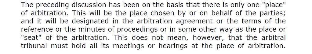 etc. (Supreme Court; Decided on 6 September 2012; MANU/SC/0722/2012) explains the difference between seat and venue very well.