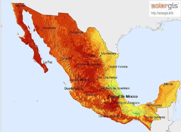 Mexico Currently 8 MW in the pipeline Global Horizontal Irradiation (GHI) - Mexico Project MW kwh/kwp COD Project.9 00 Project 00.85 00 Project 88.0 0 Project 75.