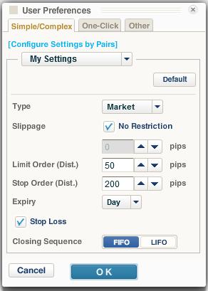 Choose [My Settings] to set default trading setting, including Order Type and Limit Order (Dist.) etc.