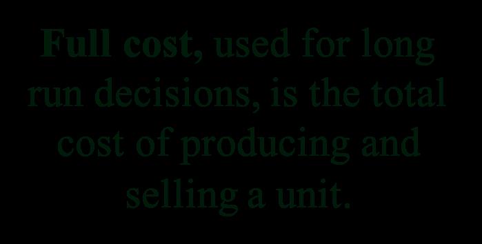 the total cost of producing