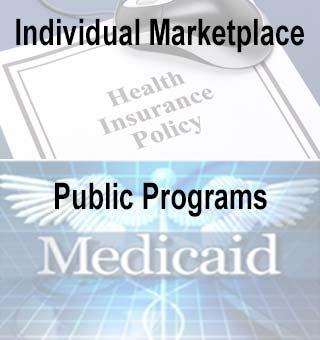 Page 6 of 100 Topic: 02 Page: 03 Individual Marketplace 3 of 14 Public and Private Health Coverage If consumers aren t offered job-based health coverage, they may be eligible to get coverage through: