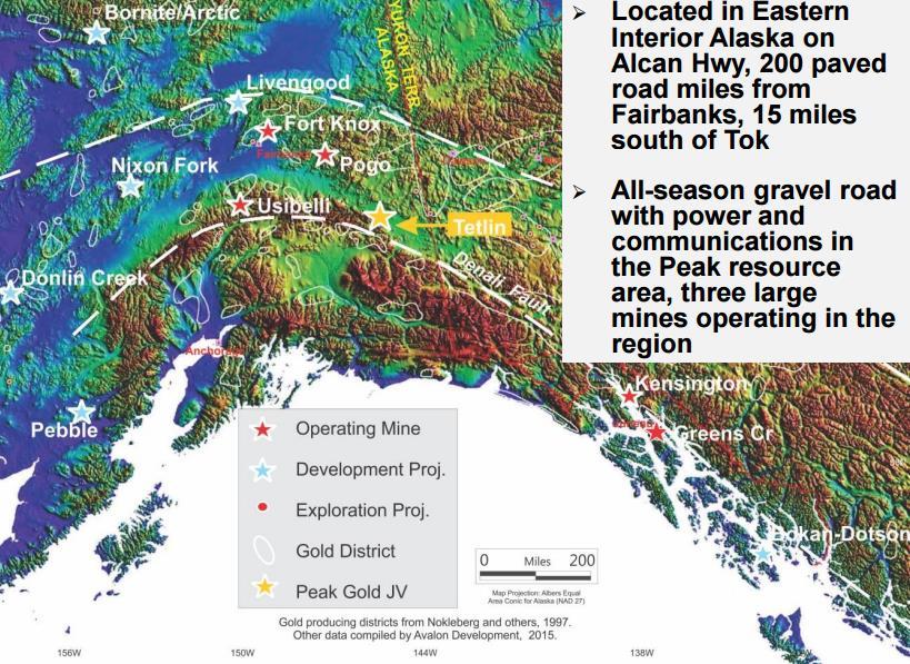 Tetlin Project Peak Gold Joint Venture Large gold-silver-copper skarn deposit with a strong grade profile, near surface and near existing infrastructure Preliminary M&I resource estimate of.
