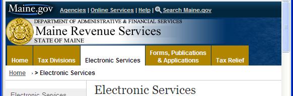 On the Electronic Services page scroll down to the section Payroll Taxes and click on the link Internet file Withholding or Unemployment Returns