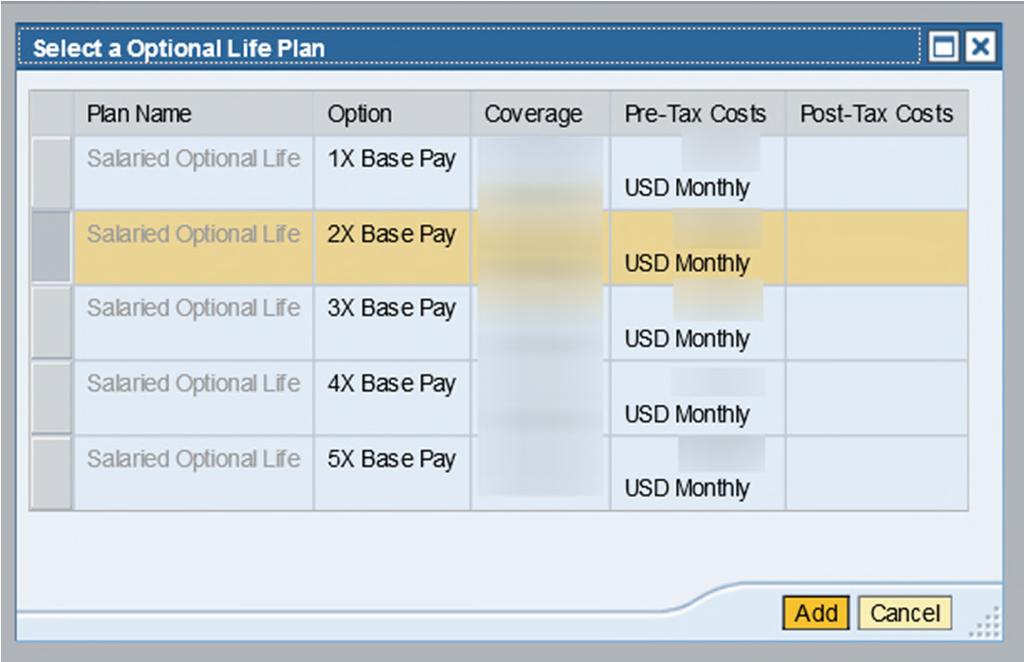 Step 5 Insurance Plans Salaried Optional Life If you are not currently enrolled in Salaried