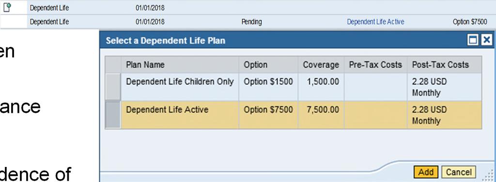 Step 5 Insurance Plans Hourly Dependent Life If you are not currently enrolled in this plan,