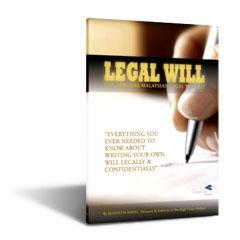 The Original MALAYSIAN LEGAL WILL KIT 1 ORIGINAL WILL 1 DUPLICATE WILL Both Wills to be identically filled
