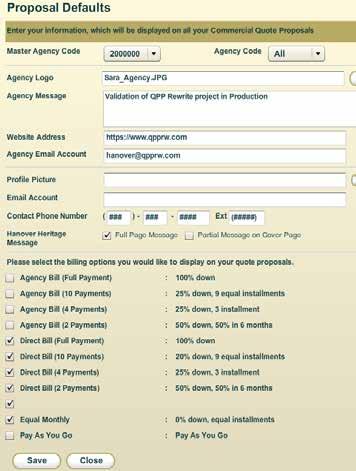 Agency Administrator & Principal Master Logon View Customize each agency code individually, or all at once by using the All option Convey distinct information about your agency by entering a message