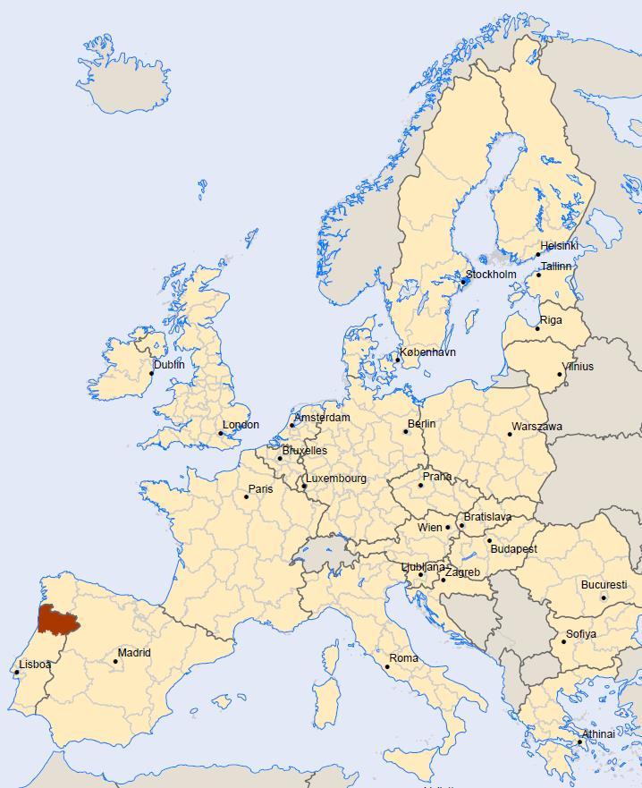 Norte is one of the 7 Portuguese NUTS II regions Location & basic figures* 21.3 thousand km 2 3.6 million inhabitants 64.