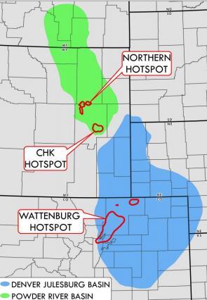 Wells of the Week A Closer Look at the Northern Powder River Basin Hotspot Following our review of the Southern PRB Hotspot (Wells of the Week Looking Into CHK's LT Oil