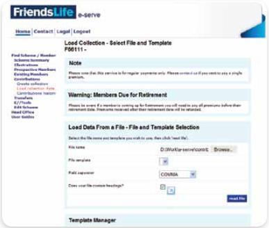 Upload the Friends Life Contribution Submission file: 1. Login to Friends Life e-serve and go into your scheme by clicking Find Scheme 2.