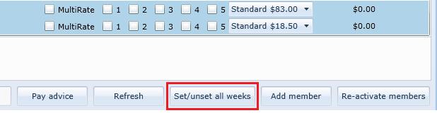 Select Weeks for members Indicating how many weeks a member has worked can be done in 2 ways; 1.