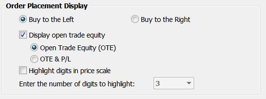 Page 47 Setting Display Configuration Preferences These settings allow you to choose which data, buttons, and columns are included in trading application and