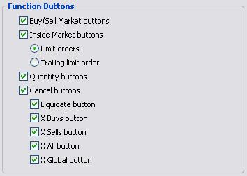 Page 54 DOMTrader Price Scale For a dynamic price scale, select the Dynamic Price scale button.
