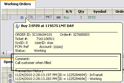 Go to Setup > Preferences > Display Configuration and select Enable order comments.