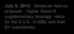U.S. Implementation Timeline for the Basel III Leverage Ratio July 2, 2013: U.S. Basel III final rule requires