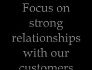 relationships with our customers The business strategy has been consumer centric to bring them value for money by imbibing best practices and processes aiming at all round to deliver and contribute