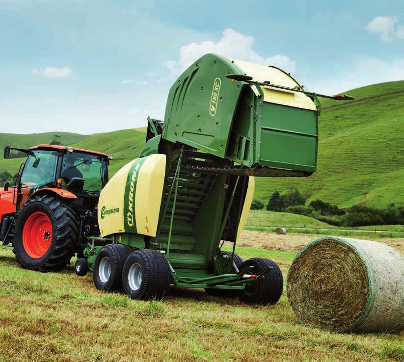 KRONE AGRICULTURE EQUIPMENT 3 YEAR OR 30,000 BALE WARRANTY ON NOVOGRIP BELTS ELEVATOR V180XC KRONE S FILM AND NET WRAP KIT is available for all Comprima