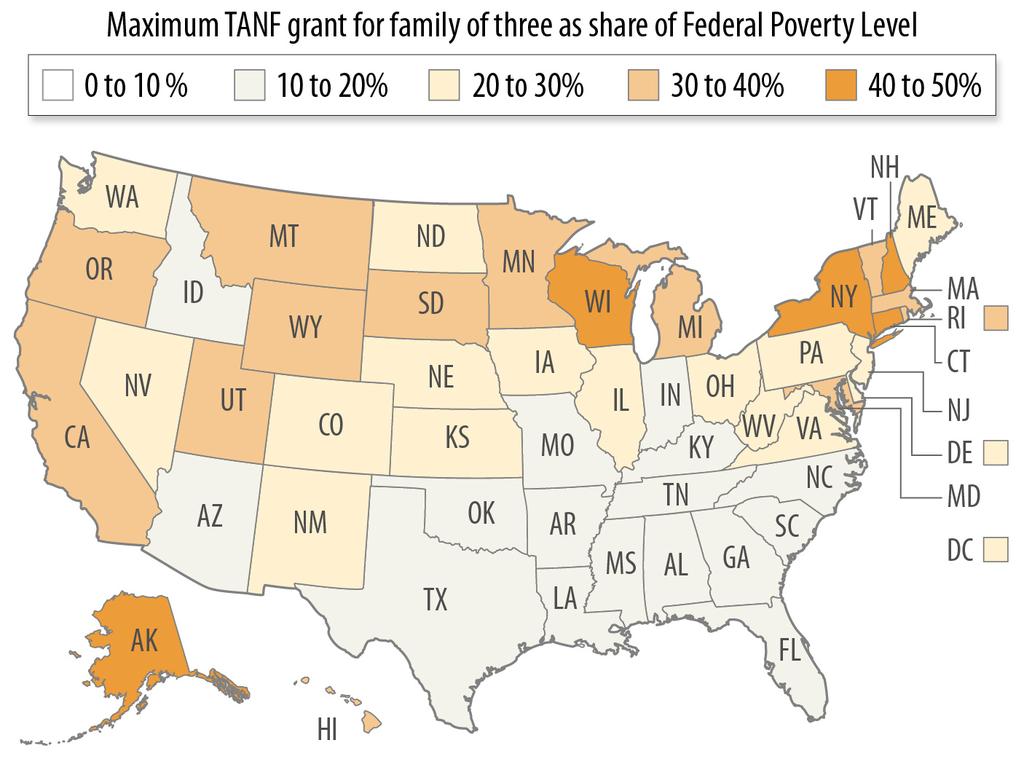 Other Benefit Level Increases Montana made a one-time increase to its benefit from $504 to $510 for a family of three.