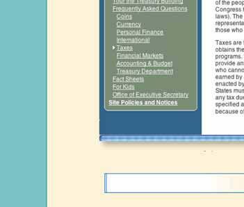 Menus often provide links to other areas of the Web site.