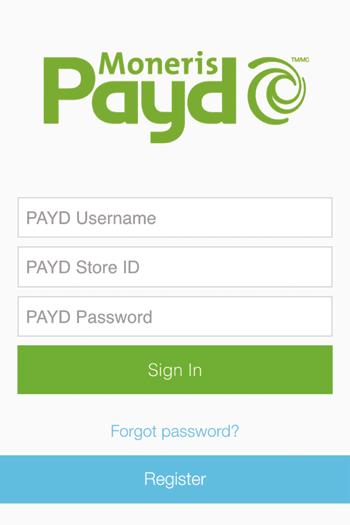 Signing into/signing out of the PAYD App Signing in with full credentials Follow these steps to sign in using full credentials. Note: If you have configured a quick PIN, see page 32. 1.
