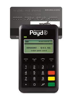 (The PAYD PIN pad beeps and powers off.) Card entry options Insert: chip cards 1. The PAYD PIN pad displays SWIPE OR INSERT CARD or SWIPE, TAP OR INSERT CARD. 2.