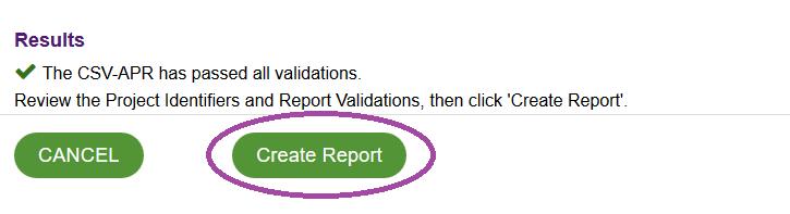 4. Click on Create a Report. 5. Once the report has been created, you should see another green check-mark, and at the bottom of the screen there will be a link that says View This Report.