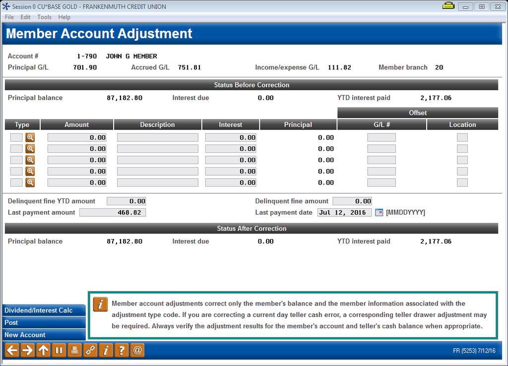 4. Process the appropriate account adjustment to the P&I Custodial Account. Refer to Page 48.